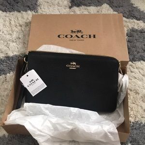 Coach double zip wallet or wristlet